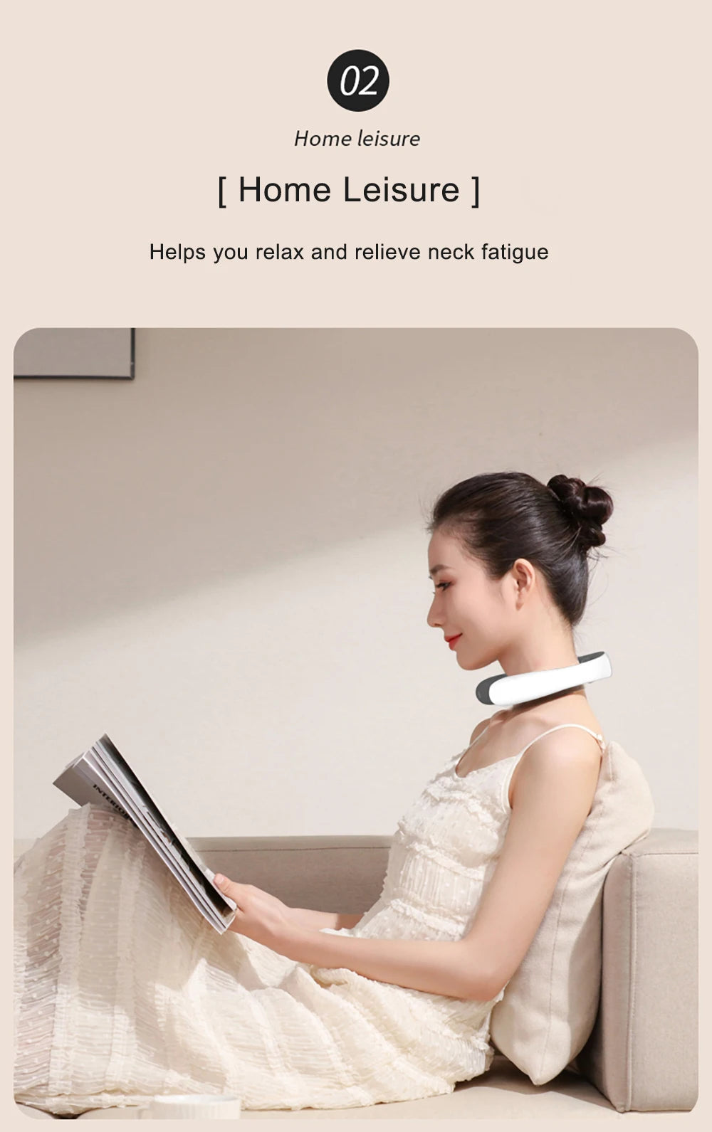 Smart Cervical Massager TENS Pulse Cervical Massager Remote Control Hot Compress Vibration Massage Intelligent Neck Massager