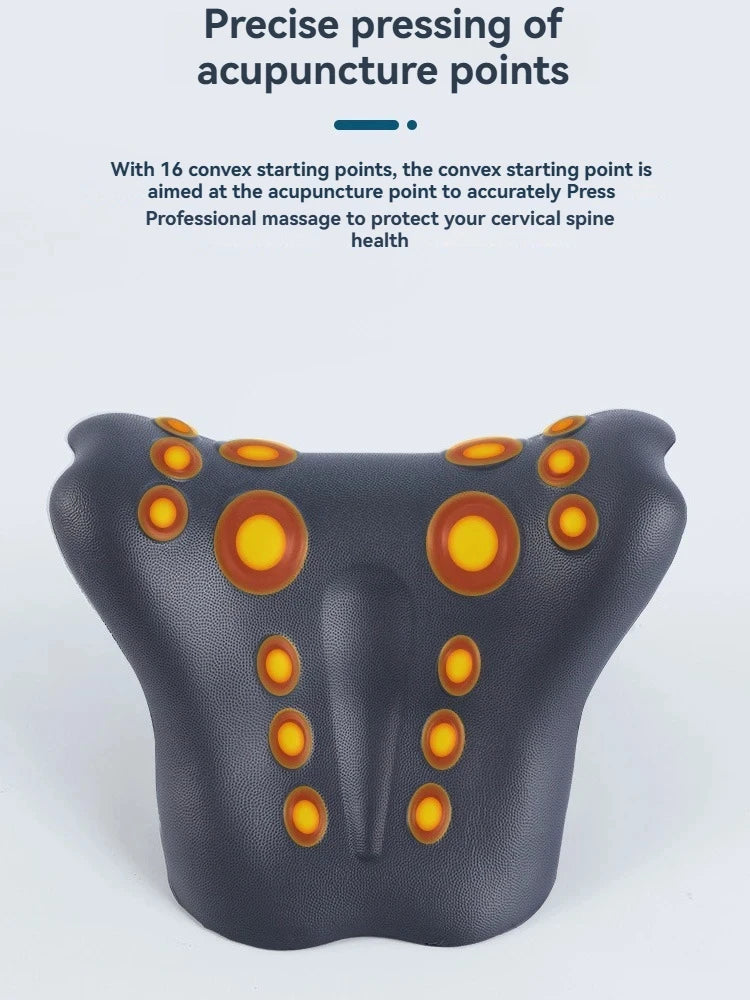 Neck Massager Acupoint Massage Pillow to Relieve Pain Neck Stretching Cervical Correction Cervical Spine Repair Relaxation C-typ
