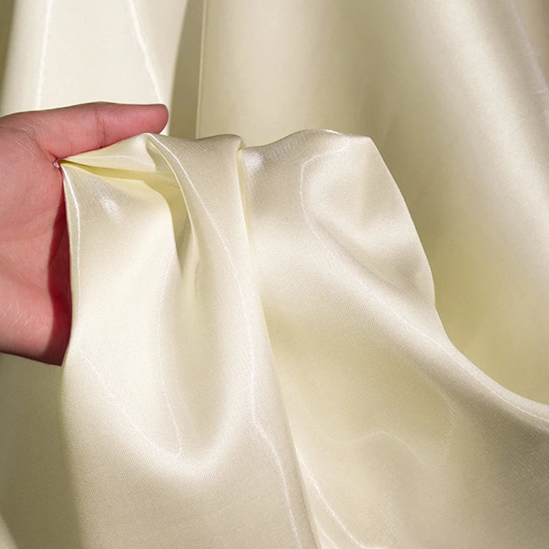 Luxury Glossy Liquid Satin Fabric Wide 1.5M Galaxy Water Gloss Satin Fabric for Dress Suit Clothing Fashion Designer Material