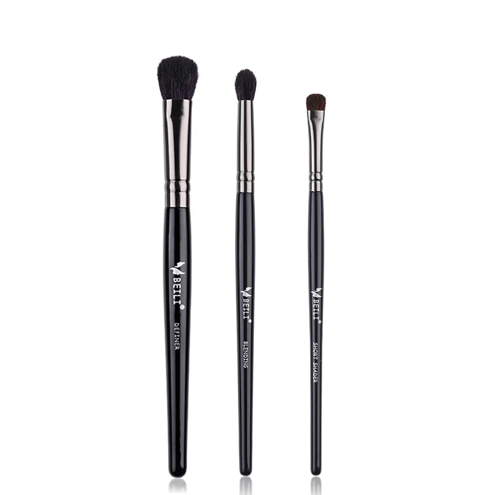 1/3pcs Professional Classic Natural Eye Makeup Brushes Set Eyeshadow Eyebrow Blending Smokey Black Beauty Make up Brushes