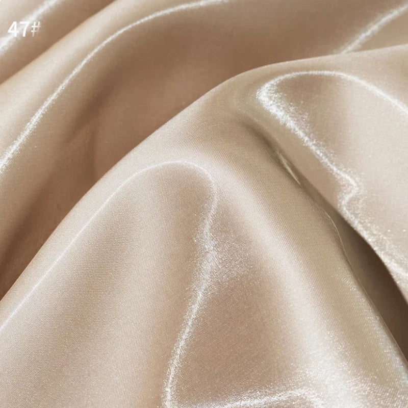 Luxury Glossy Liquid Satin Fabric Wide 1.5M Galaxy Water Gloss Satin Fabric for Dress Suit Clothing Fashion Designer Material