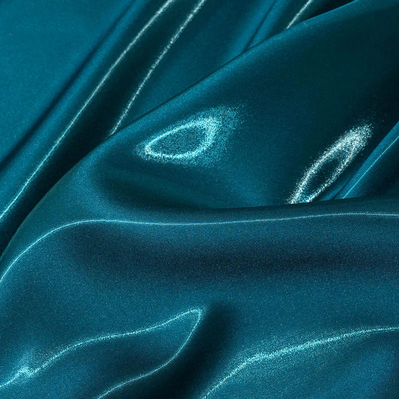Luxury Glossy Liquid Satin Fabric Wide 1.5M Galaxy Water Gloss Satin Fabric for Dress Suit Clothing Fashion Designer Material