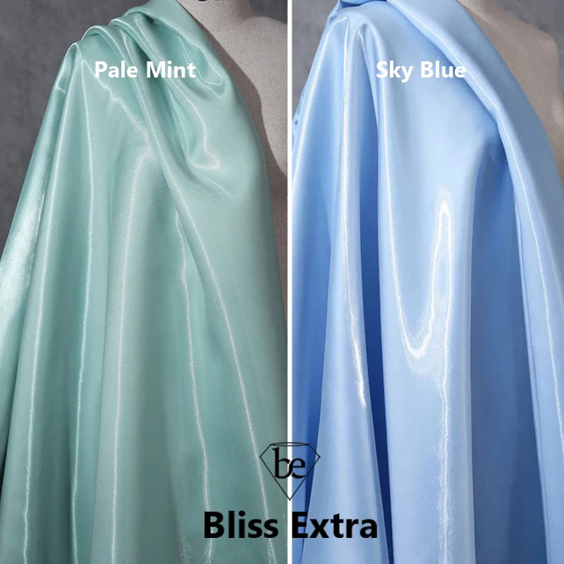 Luxury Glossy Liquid Satin Fabric Wide 1.5M Galaxy Water Gloss Satin Fabric for Dress Suit Clothing Fashion Designer Material