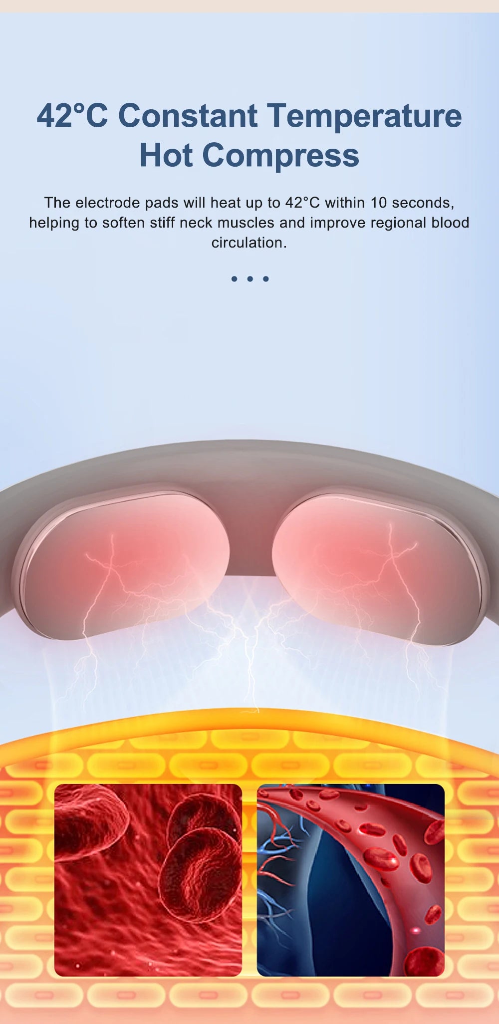 Smart Cervical Massager TENS Pulse Cervical Massager Remote Control Hot Compress Vibration Massage Intelligent Neck Massager
