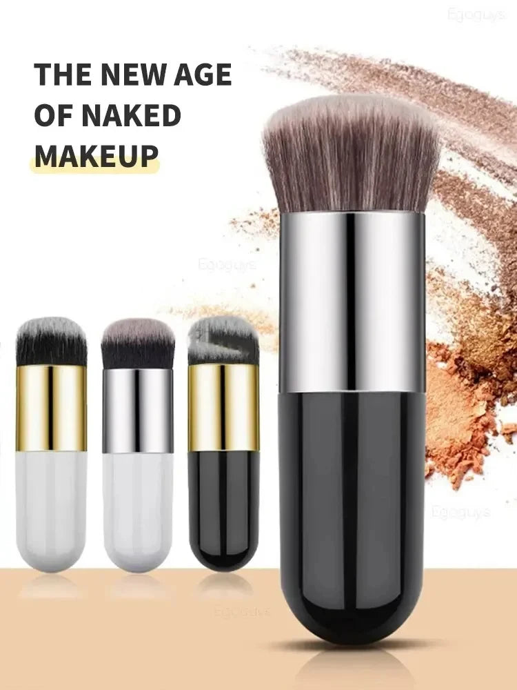 1Pc Large Brush With Small Fat Pier Foundation Head Make Up Brush BB Cream Mushroom Brush No Powder No Mark Foundation Makeup
