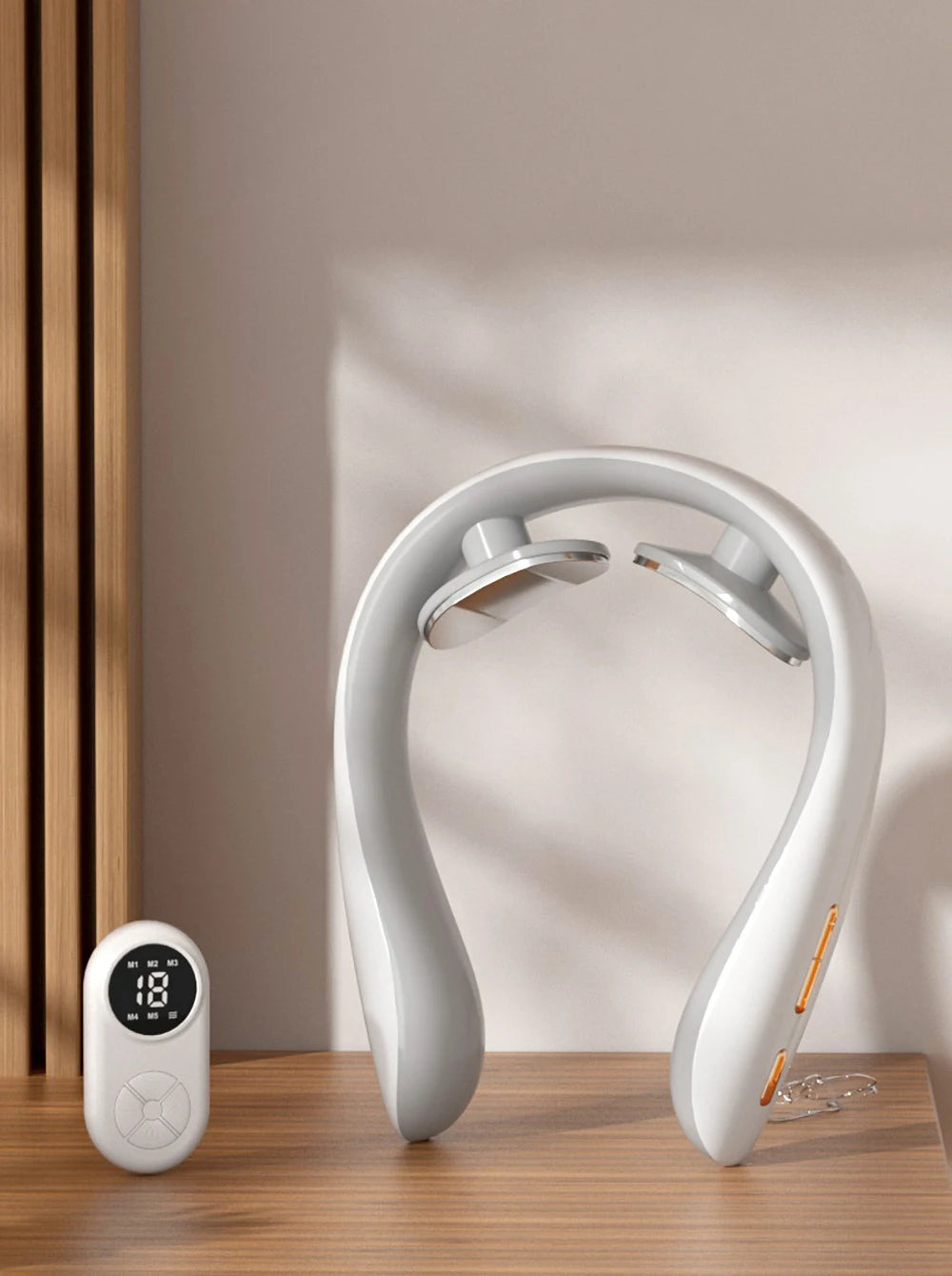 Smart Cervical Massager TENS Pulse Cervical Massager Remote Control Hot Compress Vibration Massage Intelligent Neck Massager