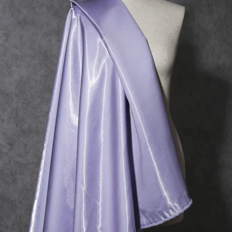 Luxury Glossy Liquid Satin Fabric Wide 1.5M Galaxy Water Gloss Satin Fabric for Dress Suit Clothing Fashion Designer Material