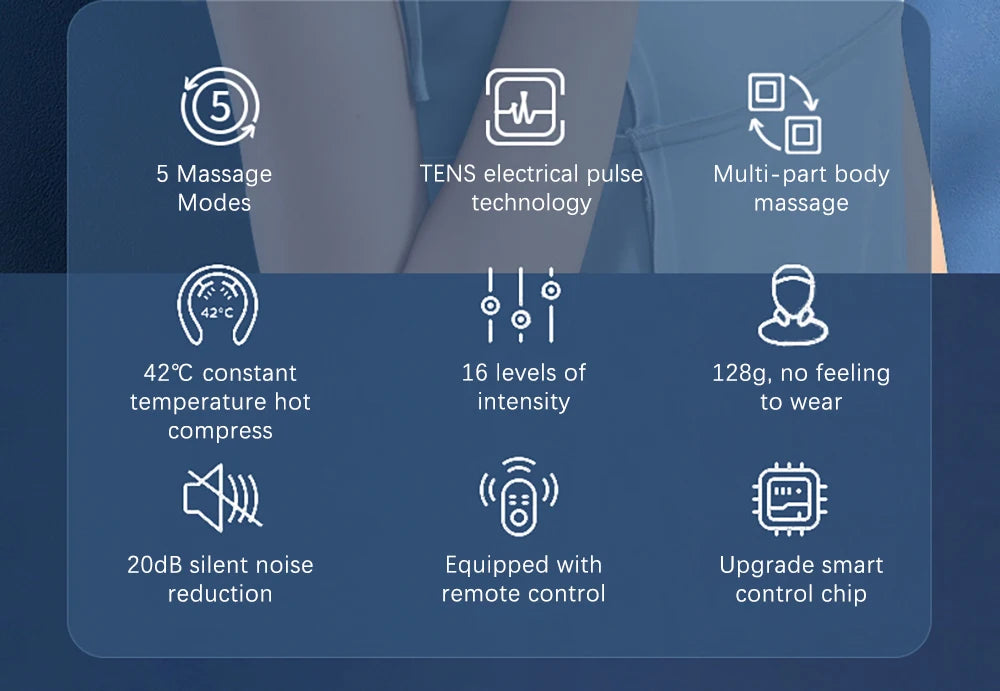 Smart Cervical Massager TENS Pulse Cervical Massager Remote Control Hot Compress Vibration Massage Intelligent Neck Massager