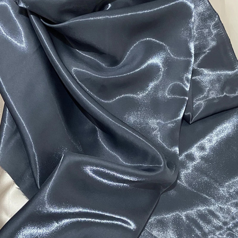 Luxury Glossy Liquid Satin Fabric Wide 1.5M Galaxy Water Gloss Satin Fabric for Dress Suit Clothing Fashion Designer Material