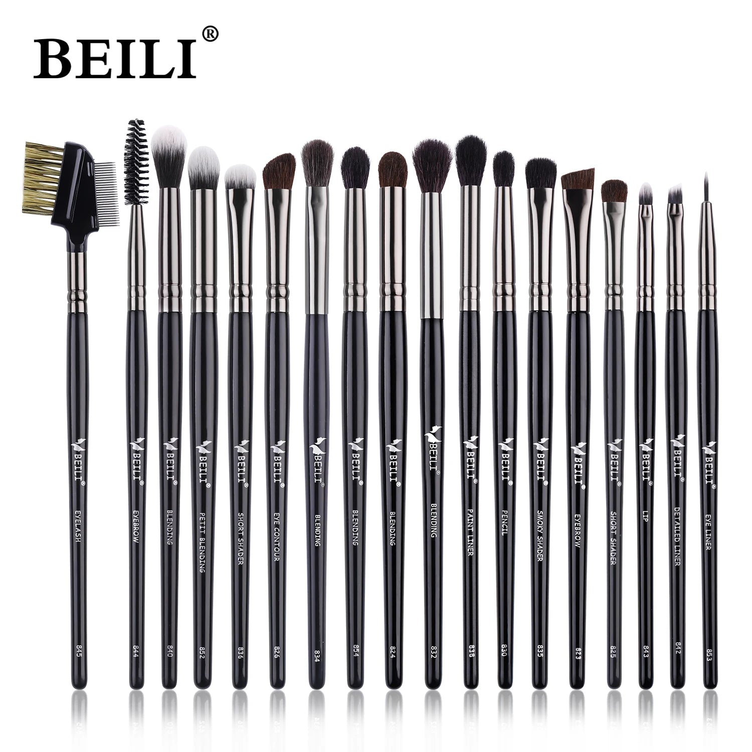 1/3pcs Professional Classic Natural Eye Makeup Brushes Set Eyeshadow Eyebrow Blending Smokey Black Beauty Make up Brushes