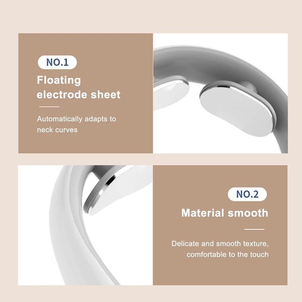 Smart Cervical Massager TENS Pulse Cervical Massager Remote Control Hot Compress Vibration Massage Intelligent Neck Massager