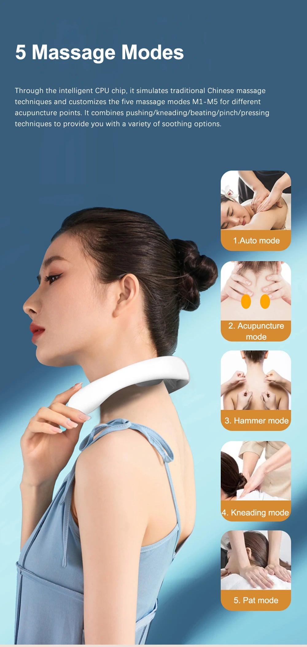 Smart Cervical Massager TENS Pulse Cervical Massager Remote Control Hot Compress Vibration Massage Intelligent Neck Massager