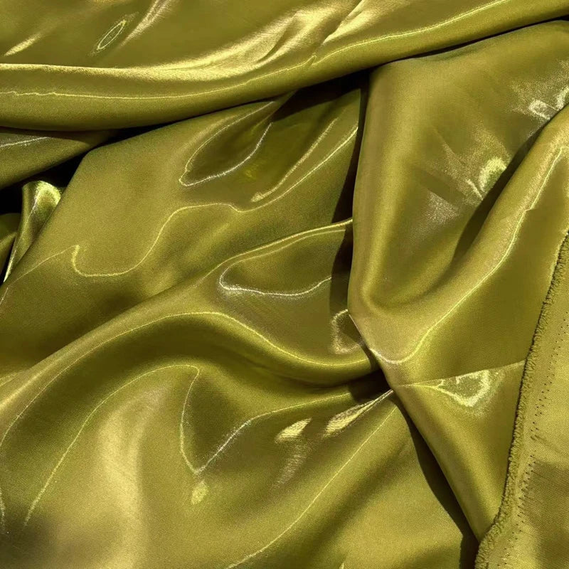 Luxury Glossy Liquid Satin Fabric Wide 1.5M Galaxy Water Gloss Satin Fabric for Dress Suit Clothing Fashion Designer Material