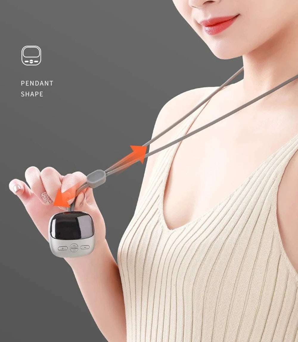 Smart TENS+EMS Electric Neck Massager with Micro-Current Portable Hot Compress for Cervical Spine Shoulder And Neck Pain Relief